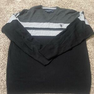 U.S. Polo Assn. Black V-Neck Sweater